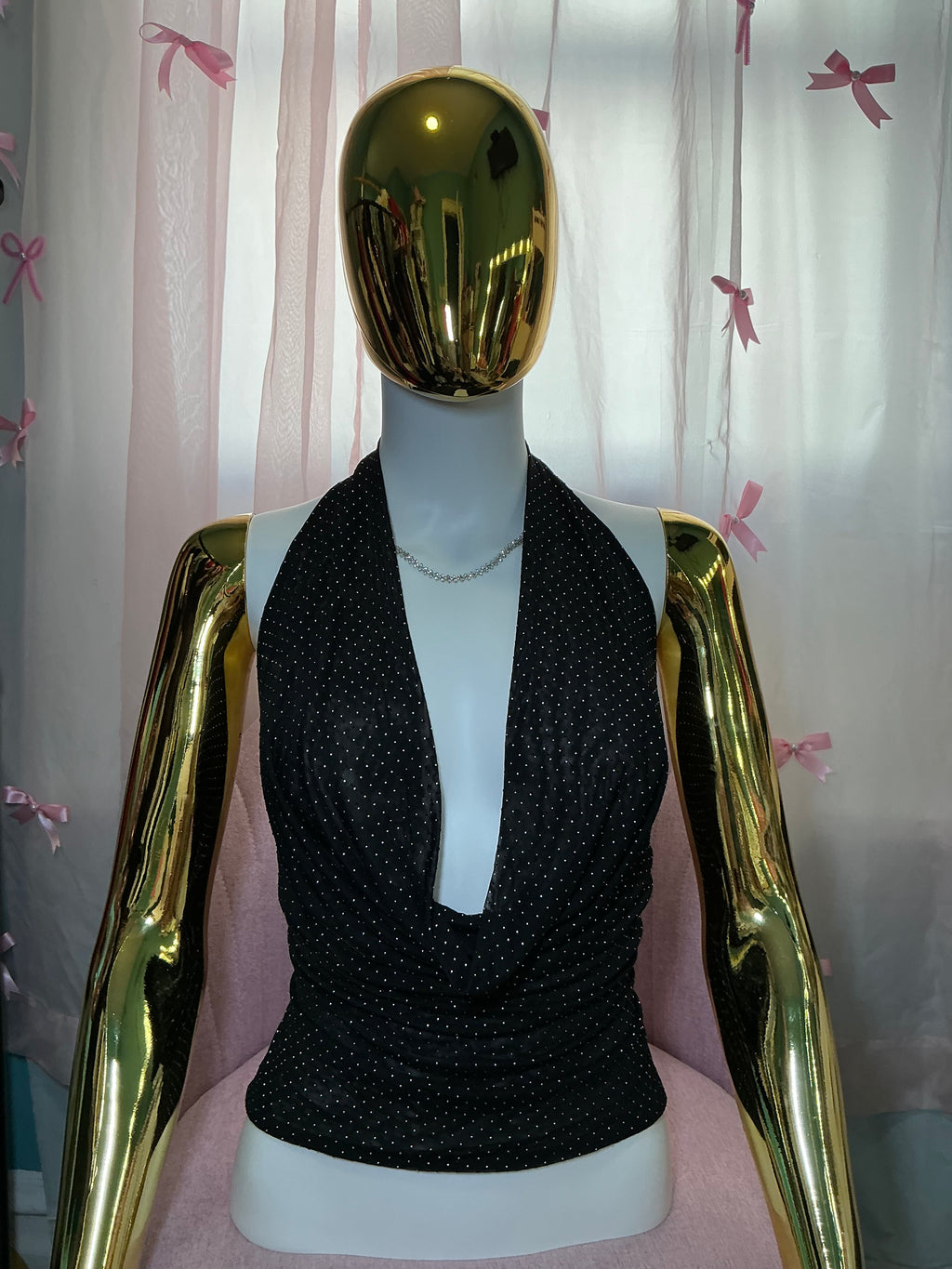 “Midnight” Glam Halter Top