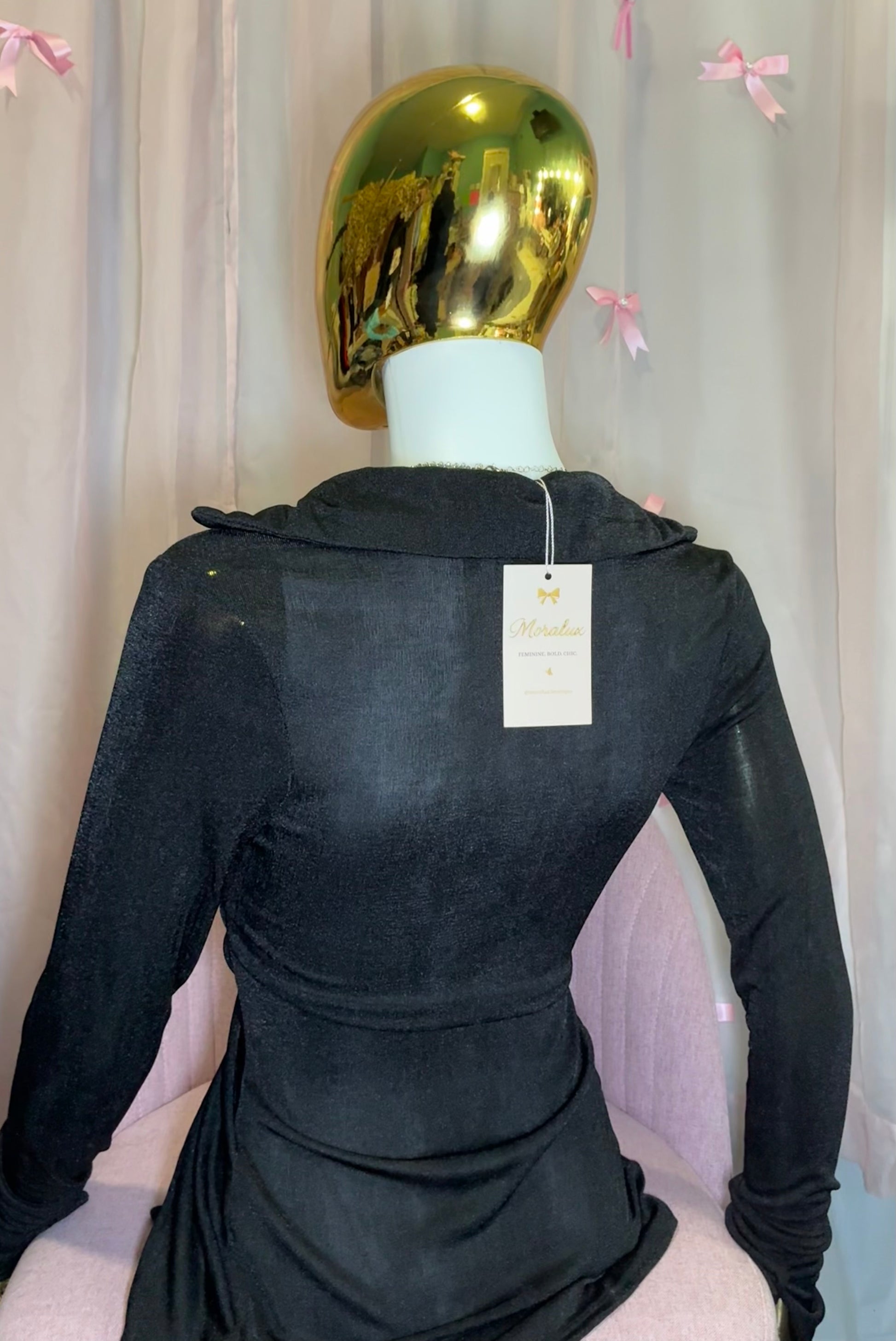 “Candela” Long Sleeve Slinky Top