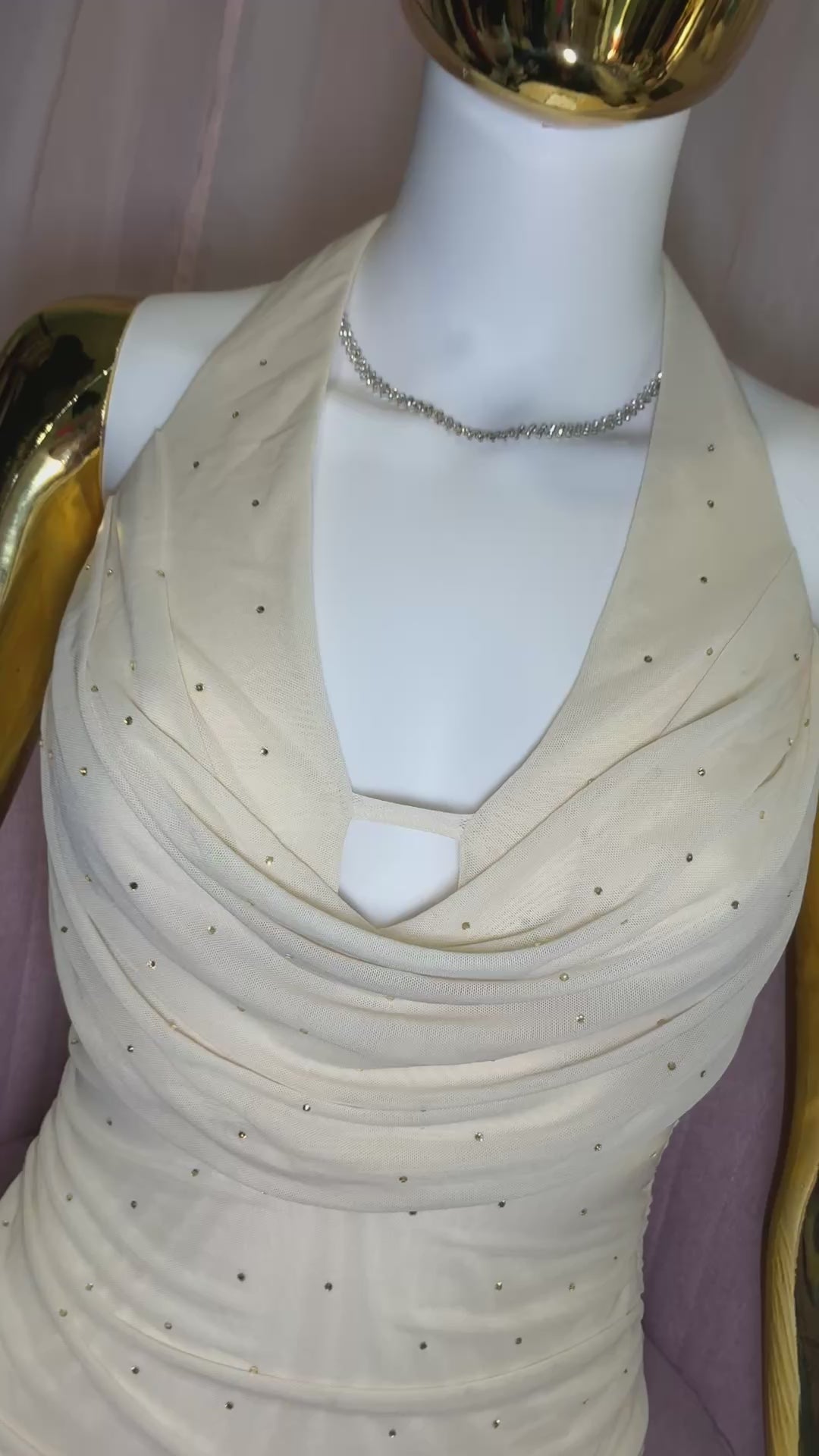 ”Golden Glow” Halter Bodysuit