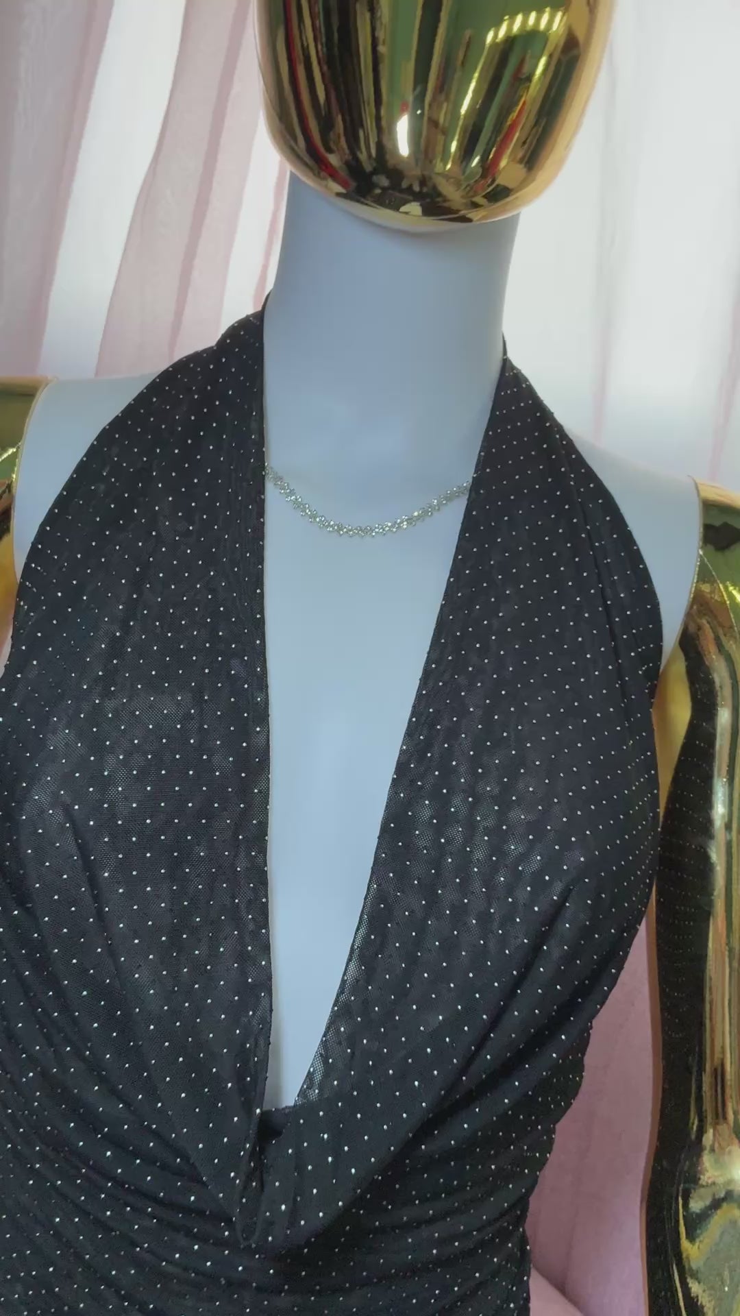 “Midnight” Glam Halter Top